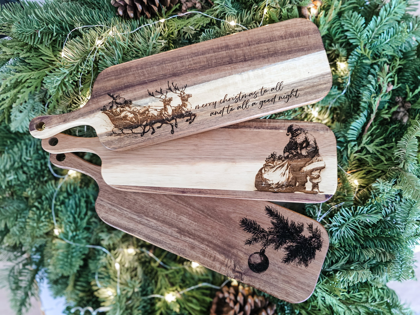 Vintage Santa Charceuterie Board