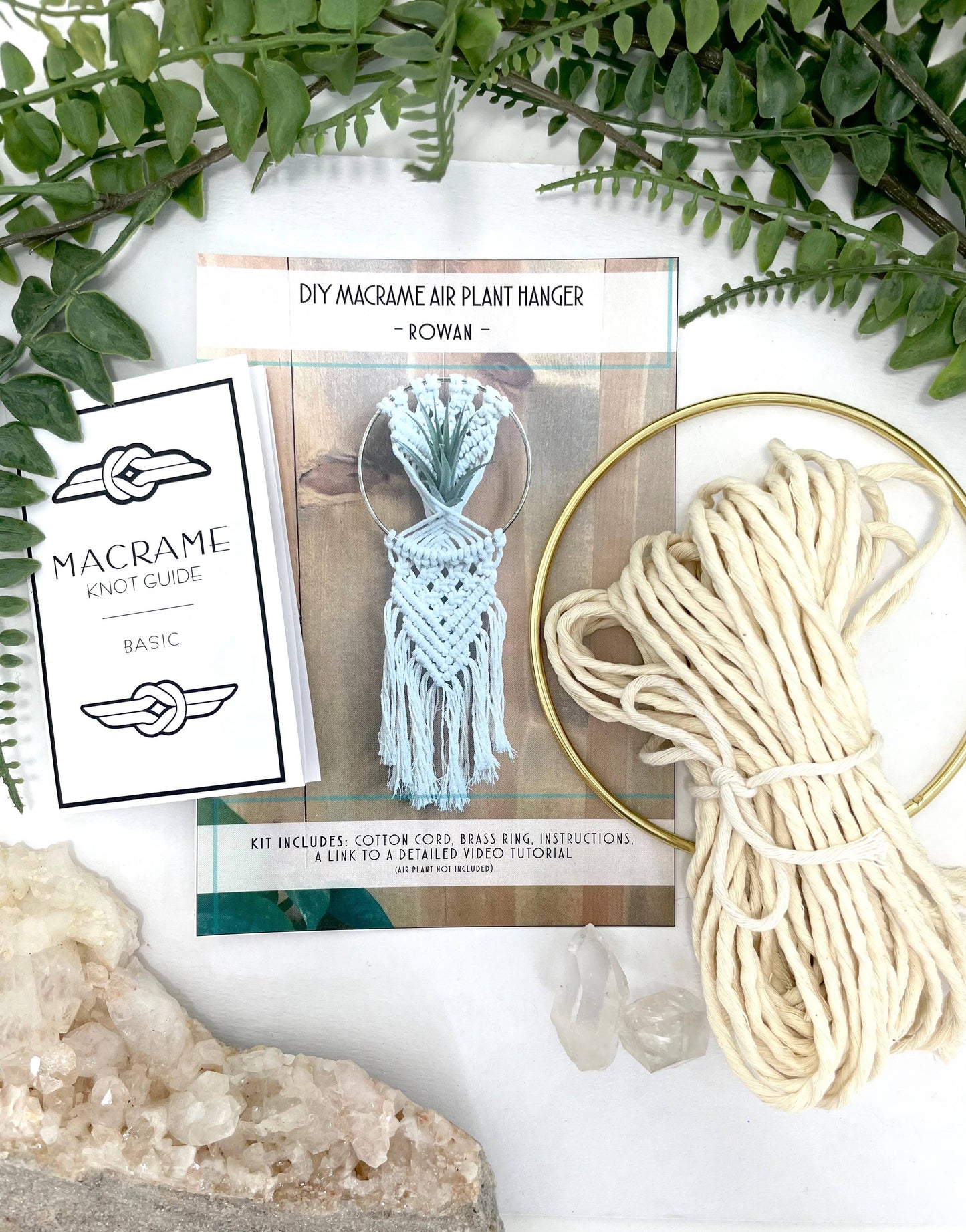 DIY Macrame Kit - Rowan Air Plant Hanger 5"