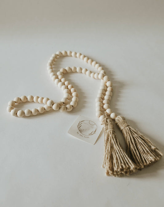 Natural Wood Bead Garland