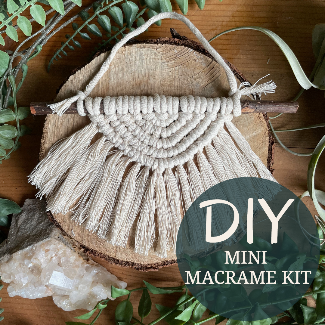 DIY Sunburst Mini Macrame Wall Hanging Kit