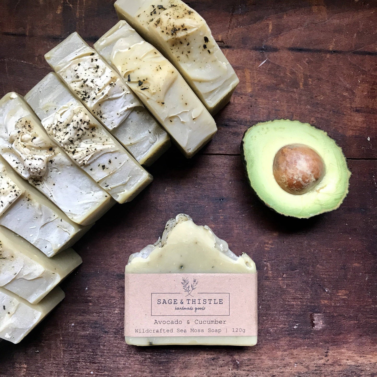 Avocado & Cucumber Wildcrafted Sea Moss Soap