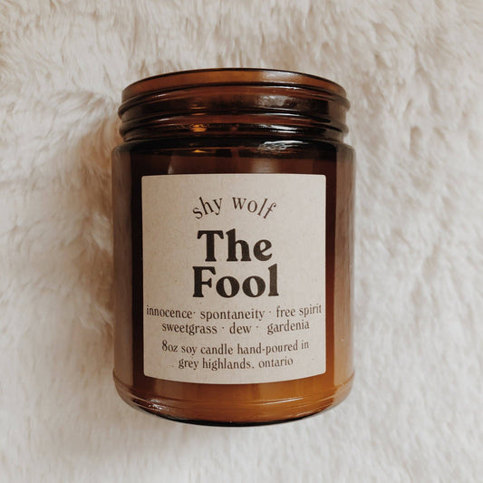 Tarot Card Candle - The Fool