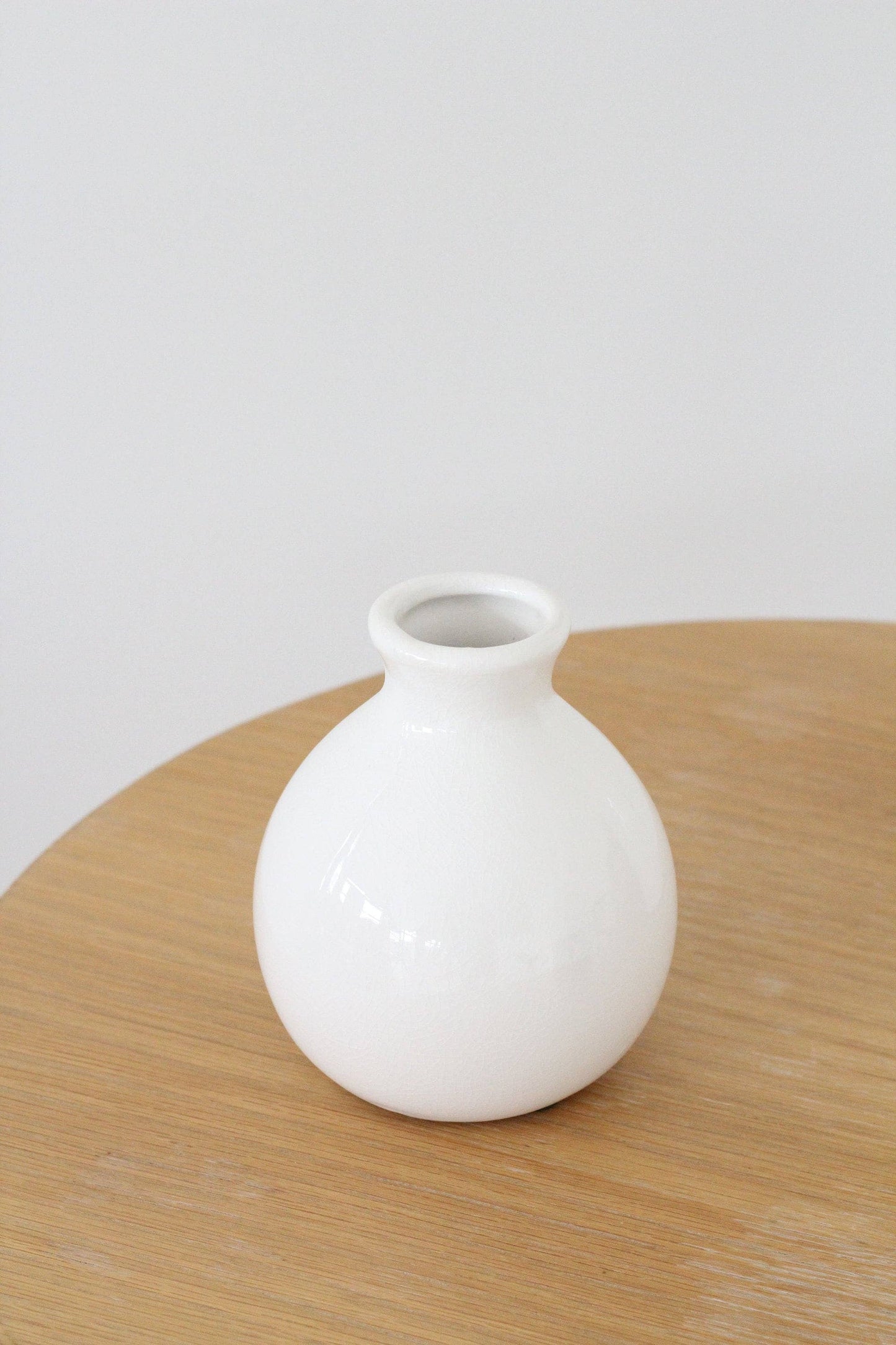 Farmhouse White Bud Vases for Dried and Fresh Flowers