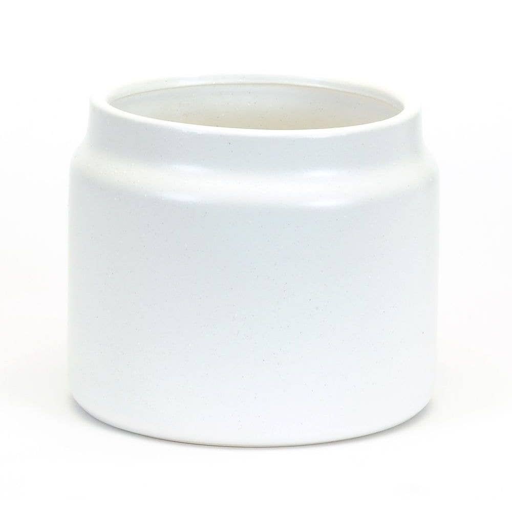 White Crock Shaped Pot