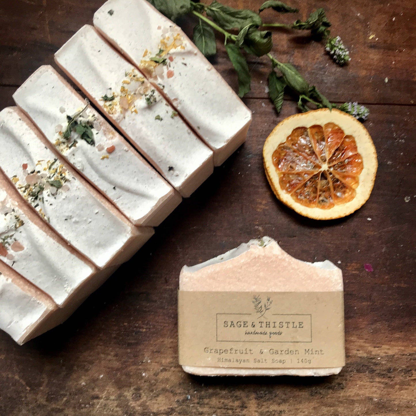 Grapefruit & Garden Mint Himalayan Salt Soap