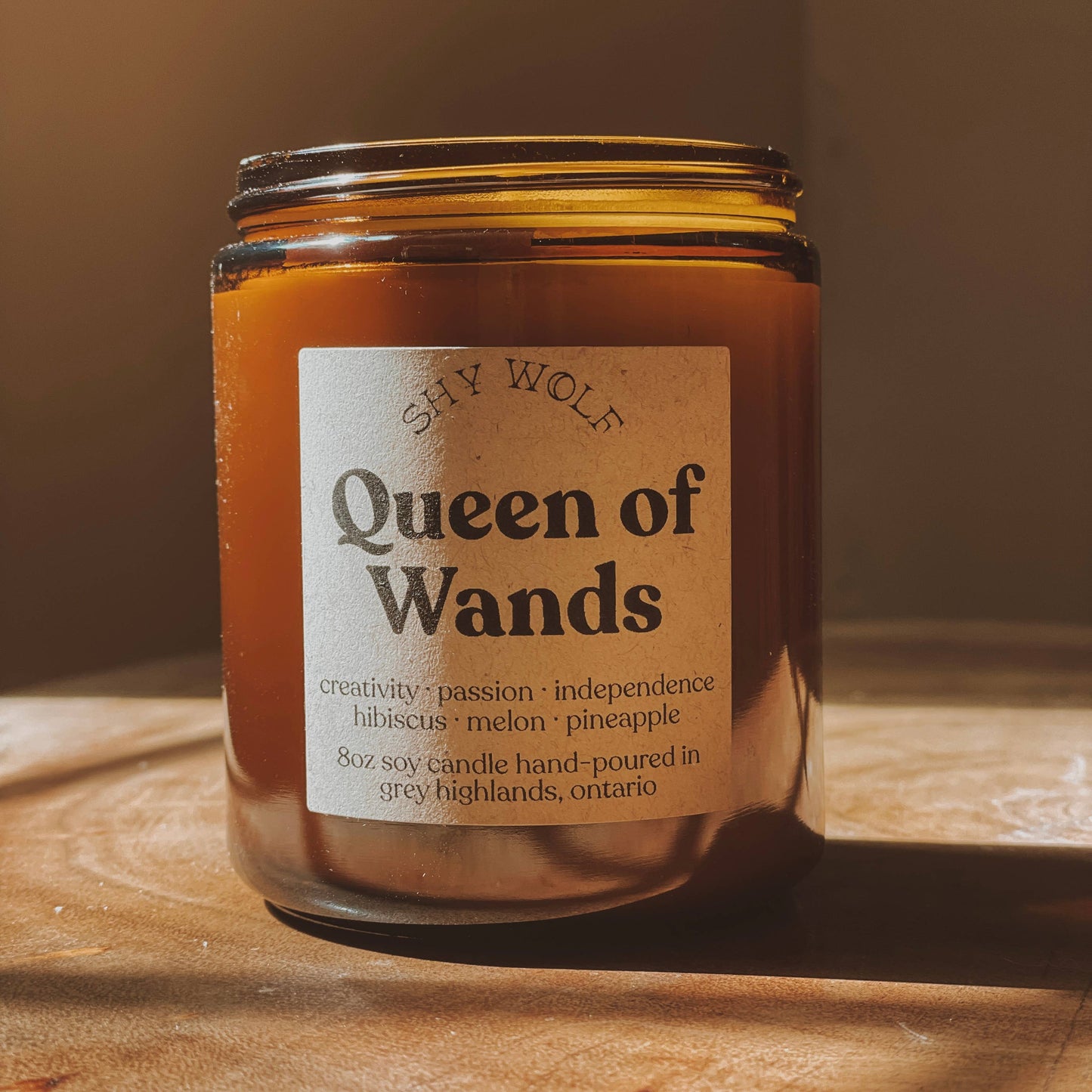 Tarot Card Candle - Queen of Wands