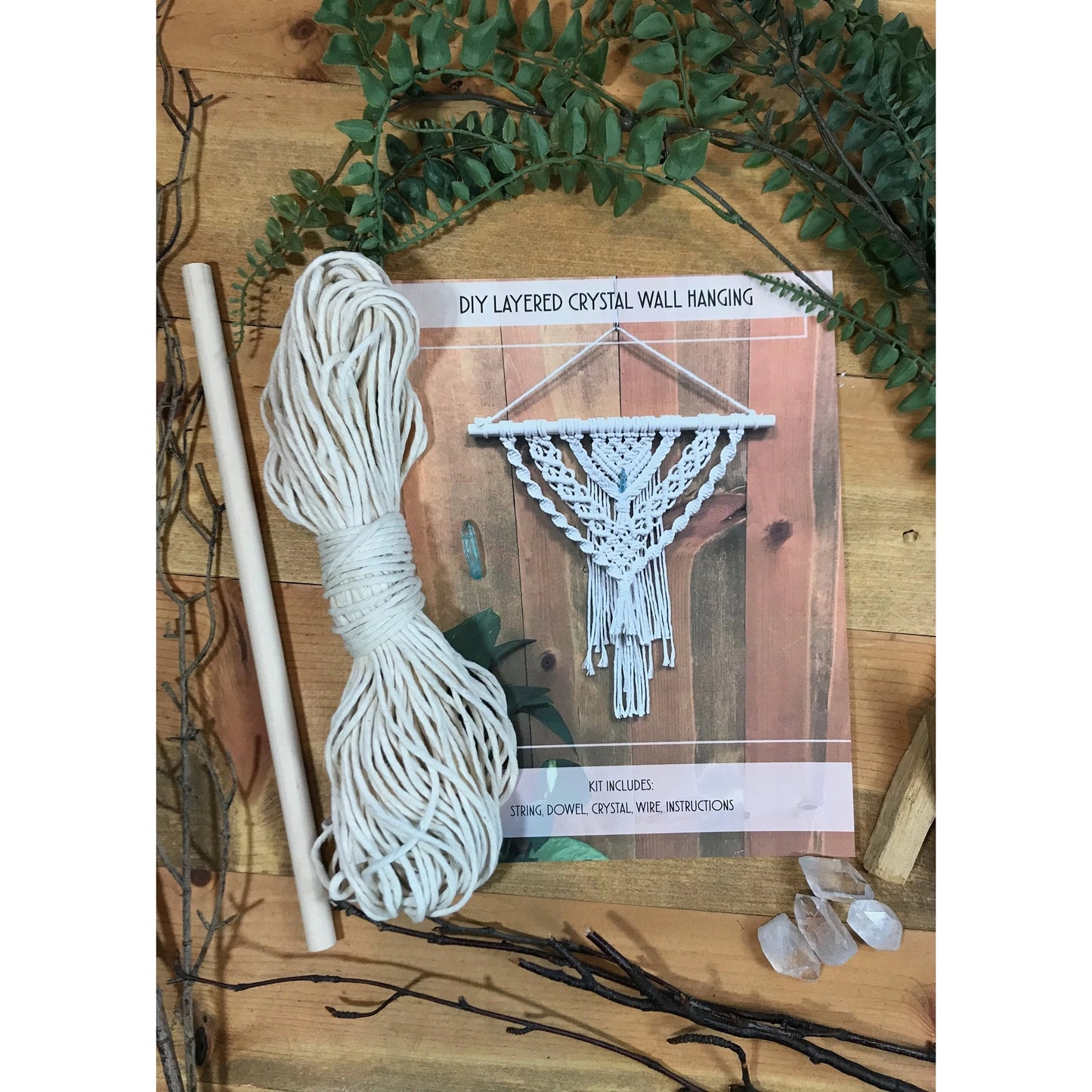 DIY Macrame Layered Crystal Wall Hanging Kit