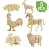 DIY 3D Wooden Puzzle 6ct