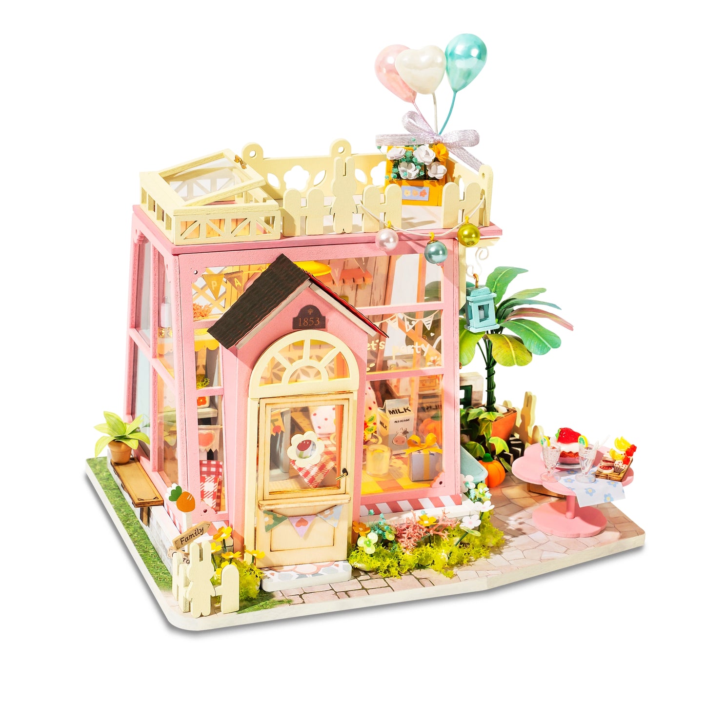 DIY Miniature House Kit: Holiday Party Time
