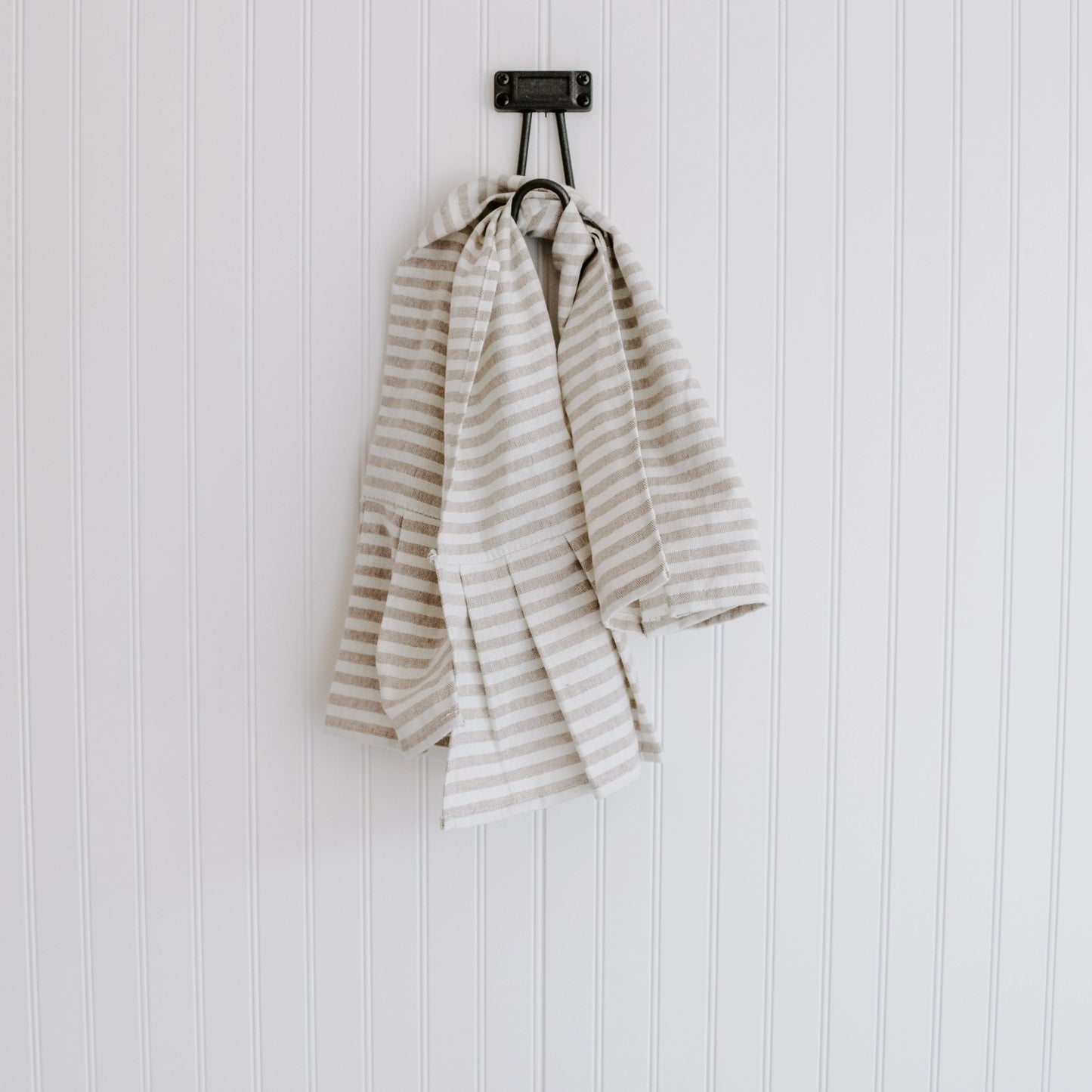 Striped Tea Towel with Ruffle