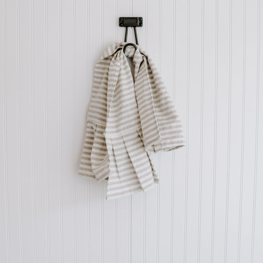Striped Tea Towel with Ruffle