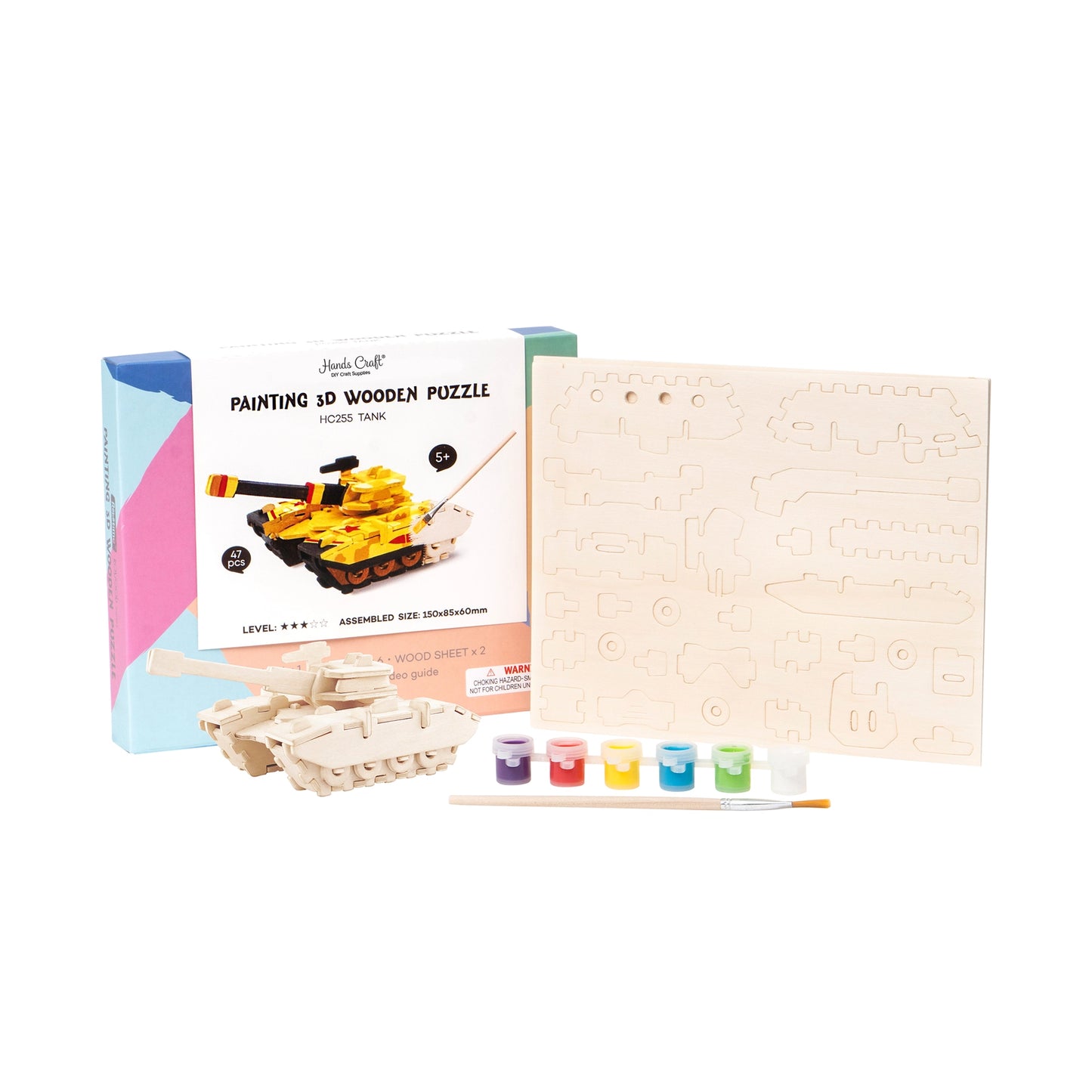 3D Puzzle with Paint Kit