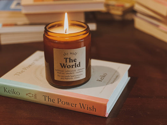 Tarot Card Candle - The World