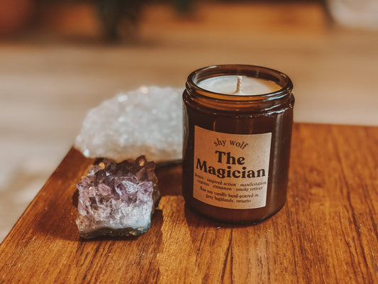 Tarot Card Candle - The Magician