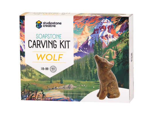 Wolf Soapstone Carving and Whittling