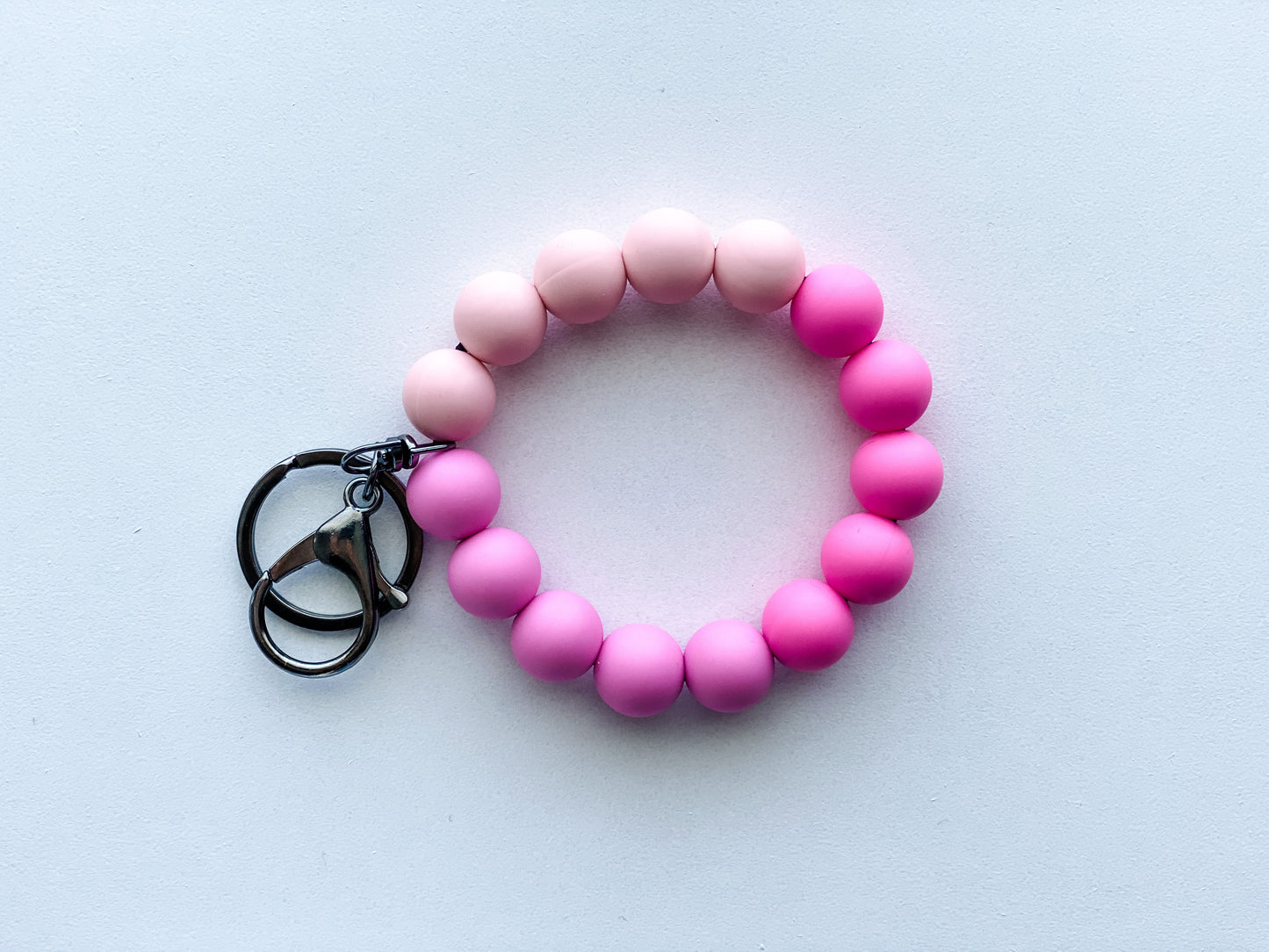 Hands-Free Silicone Bead Keychain Wristlet - Asst Colors