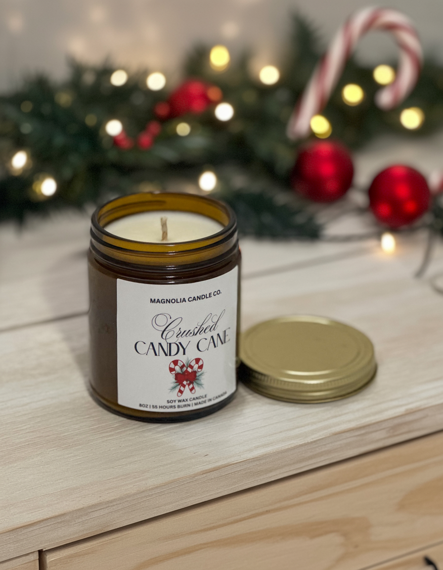 Crushed Candy Cane - Christmas | Holiday Candle 8oz