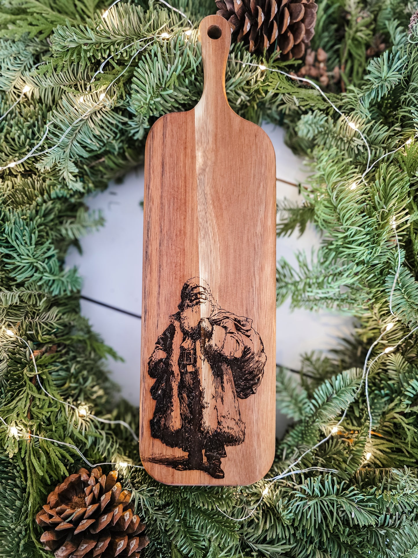 Vintage Santa Charceuterie Board