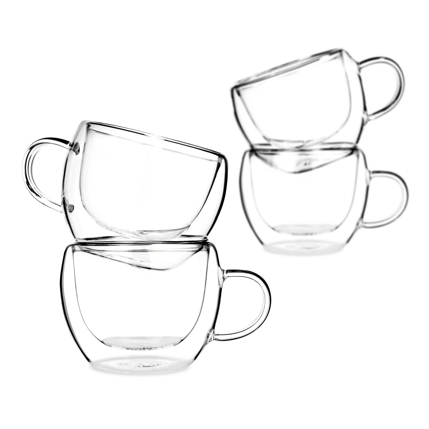 8oz Double Wall Glasses - Set of 4