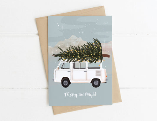 Merry and Bright Van Life Card