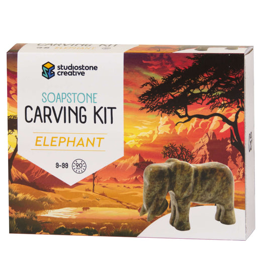 Elephant Soapstone Carving & Whittling