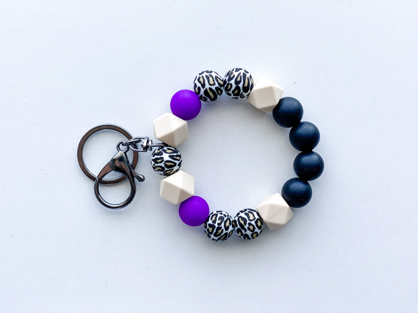 Hands-Free Silicone Bead Keychain Wristlet - Asst Colors
