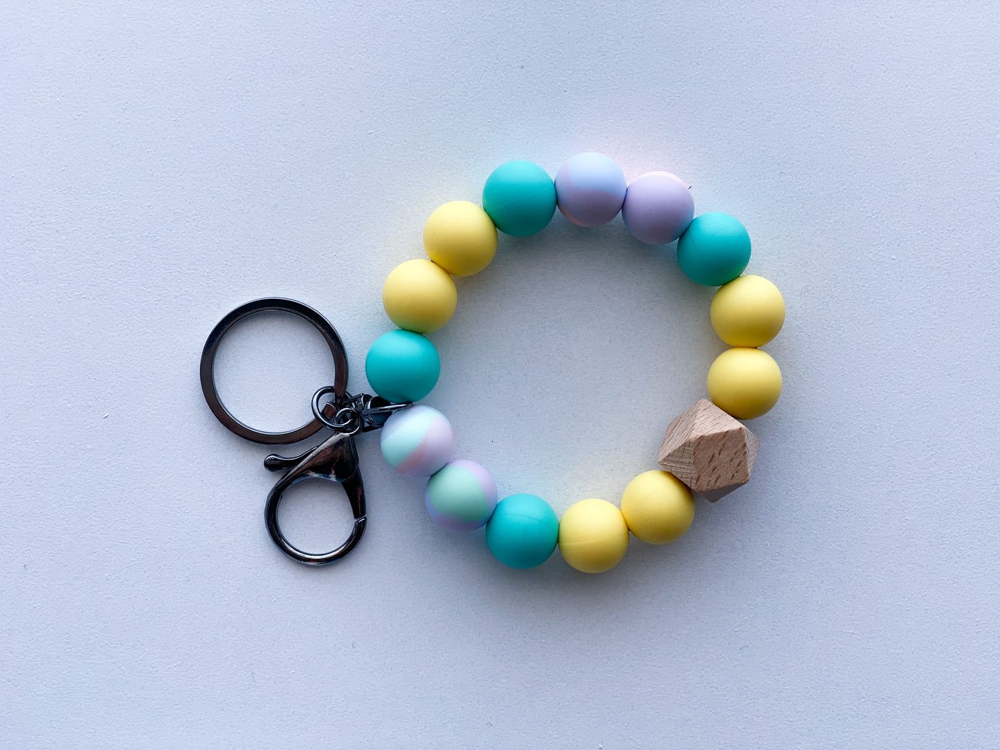 Hands-Free Silicone Bead Keychain Wristlet - Asst Colors