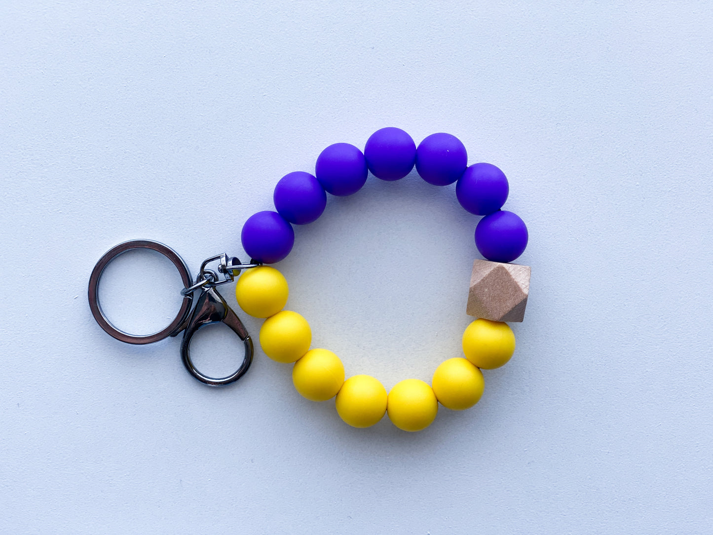 Hands-Free Silicone Bead Keychain Wristlet - Asst Colors