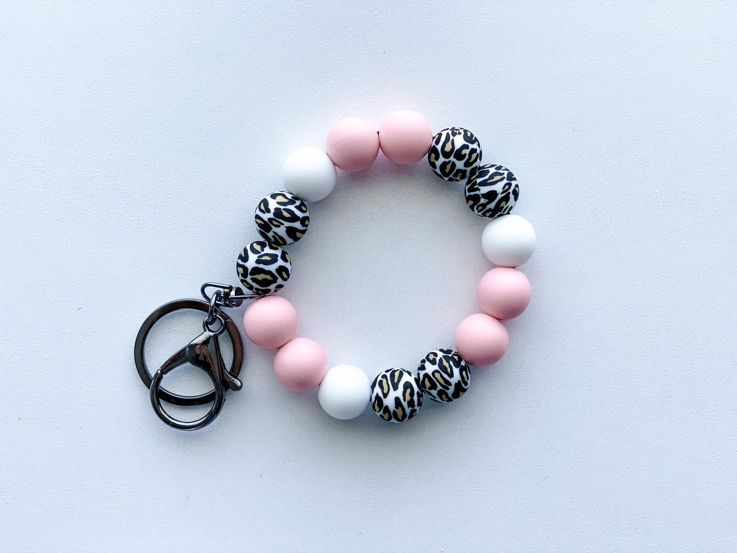 Hands-Free Silicone Bead Keychain Wristlet - Asst Colors